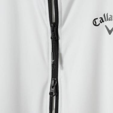 キャロウェイ Callaway　メンズ 撥水 防風 スターストレッチ メッシュ裏地 長袖 フルジップ ブルゾン C21215100　2021年モデル ホワイト（1030）　詳細2