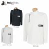 ブラック＆ホワイト Black＆White　ホワイトライン メンズ ロゴプリント ストレッチ 長袖 モックネックシャツ BGF9201WB　2021年モデル