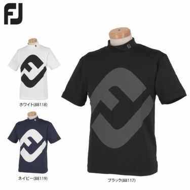 フットジョイ FootJoy　メンズ ロゴプリント 半袖 モックネックシャツ FJ-F21-S04　2021年モデル 詳細1