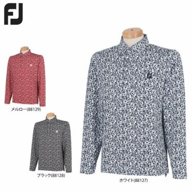 フットジョイ FootJoy　メンズ 総柄 フラワープリント 長袖 ボタンダウン ポロシャツ FJ-F21-S07　2021年モデル 詳細1
