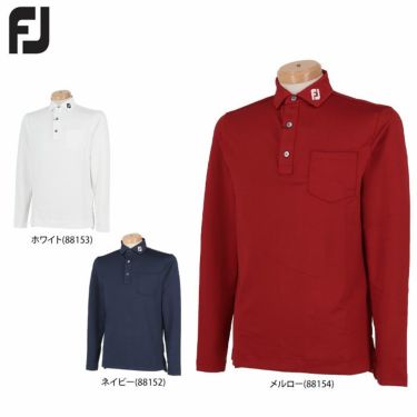 フットジョイ FootJoy　メンズ ストレッチ ポケット付き 長袖 ポロシャツ FJ-F21-S09　2021年モデル 詳細1