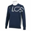 ルコック Le coq sportif　メンズ アシンメトリーデザイン ロゴジャカード 長袖 クルーネック セーター QGMSJL00　2021年モデル ネイビー（NV00）