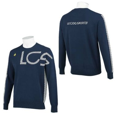 ルコック Le coq sportif　メンズ アシンメトリーデザイン ロゴジャカード 長袖 クルーネック セーター QGMSJL00　2021年モデル 詳細3