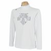 デサントゴルフ DESCENTE GOLF　メンズ グラフィックプリント柄 長袖 モックネックシャツ DGMSJB11　2021年モデル ホワイト（WH00）