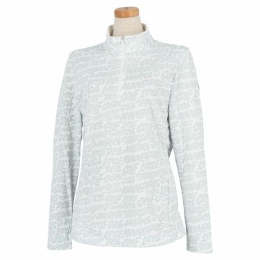 マンシングウェア Munsingwear　レディース Ximena Jimenez コラボ 総柄 長袖 ハーフジップシャツ MEWSJB01　2021年モデル ホワイト（WH00）
