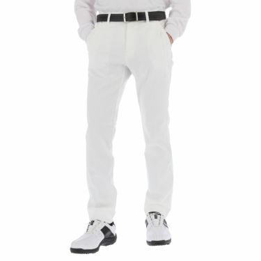 ルコック Le coq sportif　メンズ 撥水 ロゴ刺繍 ストレッチ ロングパンツ QGMSJD02　2021年モデル [裾上げ対応1●] ホワイト（WH00）