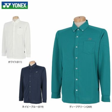 ヨネックス YONEX　メンズ ロゴ刺繍 ポケット付き 長袖 ボタンダウン ポロシャツ GWF1587　2020年モデル 詳細1