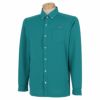 ヨネックス YONEX　メンズ ロゴ刺繍 ポケット付き 長袖 ボタンダウン ポロシャツ GWF1587　2020年モデル ディープグリーン（269）