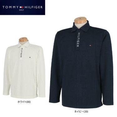 トミー ヒルフィガー ゴルフ　メンズ 総柄 ロゴジャガード 長袖 ポロシャツ THMA154　2021年モデル 詳細1