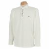 トミー ヒルフィガー ゴルフ　メンズ 総柄 ロゴジャガード 長袖 ポロシャツ THMA154　2021年モデル ホワイト（00）