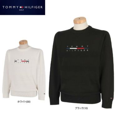 トミー ヒルフィガー ゴルフ　メンズ ロゴ刺繍 長袖 クルーネック セーター THMA165　2021年モデル 詳細1