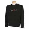 トミー ヒルフィガー ゴルフ　メンズ ロゴ刺繍 長袖 クルーネック セーター THMA165　2021年モデル ブラック（10）
