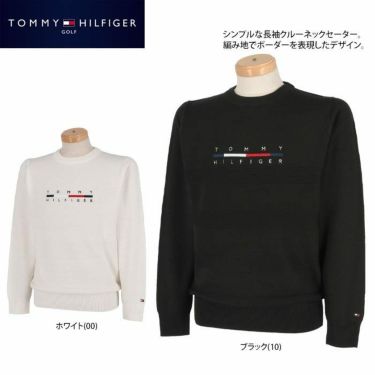 トミー ヒルフィガー ゴルフ　メンズ ロゴ刺繍 長袖 クルーネック セーター THMA165　2021年モデル 詳細2