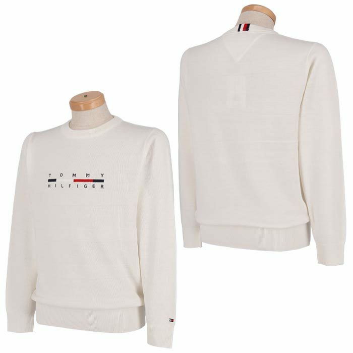 トミー ヒルフィガー ゴルフ　メンズ ロゴ刺繍 長袖 クルーネック セーター THMA165　2021年モデル