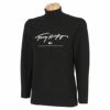 トミー ヒルフィガー ゴルフ　メンズ ロゴプリント 長袖 ハイネックシャツ THMA178　2021年モデル ブラック（10）