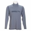 アドミラル Admiral　メンズ ロゴプリント マイクロボーダー柄 長袖 ハイネックシャツ ADMA170　2021年モデル ネイビー（30）
