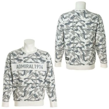 アドミラル Admiral　メンズ カモ柄 ジャガード 長袖 クルーネック セーター ADMA1B1　2021年モデル 詳細3