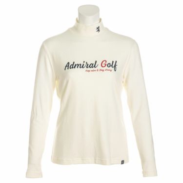 アドミラル Admiral　レディース ロゴプリント 長袖 ハイネックシャツ ADLA181　2021年モデル ホワイト（00）