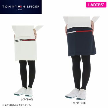 トミー ヒルフィガー ゴルフ　レディース ロゴプリント ダンボールニット ストレッチ スカート THLA159　2021年モデル 詳細1