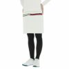 トミー ヒルフィガー ゴルフ　レディース ロゴプリント ダンボールニット ストレッチ スカート THLA159　2021年モデル ホワイト（00）