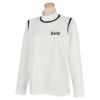 ブラック＆ホワイト Black＆White　ホワイトライン レディース ライン配色 長袖 モックネックシャツ BLF9201WB　2021年モデル ホワイト（10）