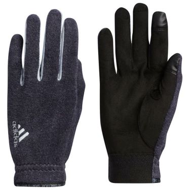 アディダス adidas　メンズ タッチスクリーン対応 フリース ウォーム ペア ゴルフグローブ EKW71 GU6187 クルーネイビー/ヘイローブルー　2021年モデル クルーネイビー/ヘイローブルー