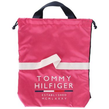トミー ヒルフィガー ゴルフ　ミックスマテリアル 2WAY マルチ巾着 THMG1FBB 48 ピンク　2021年モデル ピンク（48）