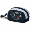 トミー ヒルフィガー ゴルフ　ミックスマテリアル ティー差し付き ボールポーチ THMG1FBC 30 ネイビー　2021年モデル ネイビー（30）