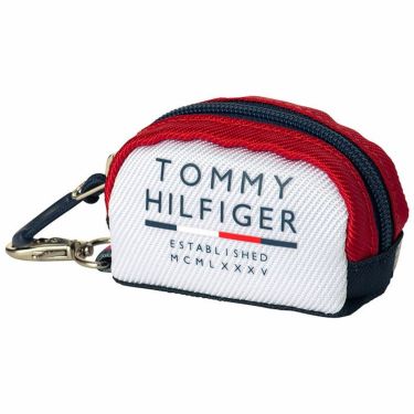トミー ヒルフィガー ゴルフ　ミックスマテリアル ティー差し付き ボールポーチ THMG1FBC 90 トリコロール　2021年モデル トリコロール（90）
