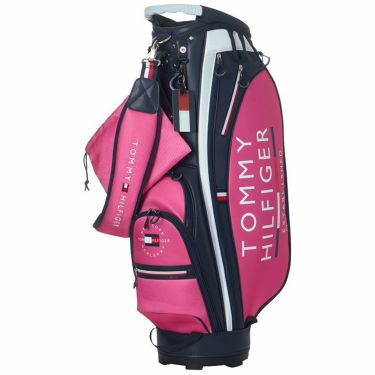 トミー ヒルフィガー ゴルフ　ミックスマテリアル キャディバッグ THMG1FC5 48 ピンク　2021年モデル ピンク（48）
