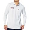 マンシングウェア Munsingwear　メンズ ロゴ刺繍 蓄熱保温 長袖 ポロシャツ MGMSJB05CH　2021年モデル ホワイト（WH00）