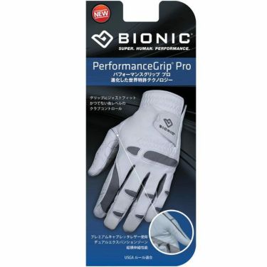 BIONIC バイオニック メンズ Performance Grip Pro パフォーマンス グリップ プロ ゴルフグローブ BIG170 WG ホワイト 詳細3