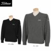 タイトリスト Titleist　メンズ カシミヤ 長袖 Vネック セーター TWMK1758