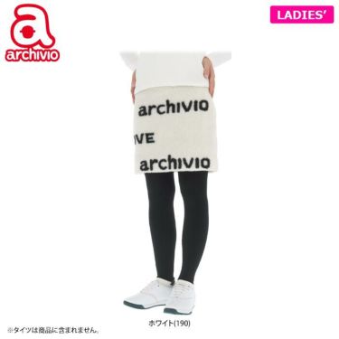 アルチビオ archivio　レディース ロゴデザイン ウール混 ボア スカート A116112　2021年モデル 詳細1