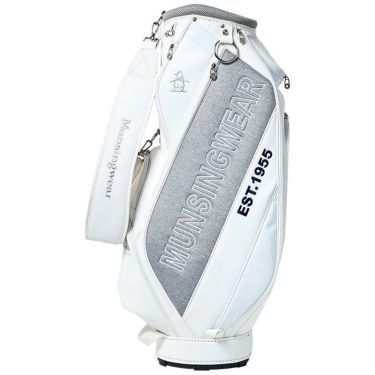 マンシングウェア Munsingwear　メンズ 異素材MIX キャディバッグ MQBTJJ06 WH00 ホワイト　2022年モデル　詳細1