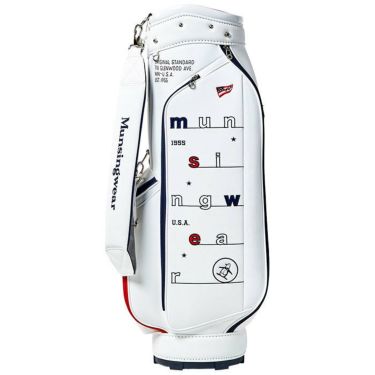 マンシングウェア Munsingwear　レディース モノグラムデザイン 軽量 キャディバッグ MQCTJJ02 WH00 ホワイト　2022年モデル　詳細1