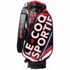 ルコック Le coq sportif　メンズ ビッグロゴグラフィック キャディバッグ QQBTJJ03 BKRD ブラック×レッド　2022年モデル