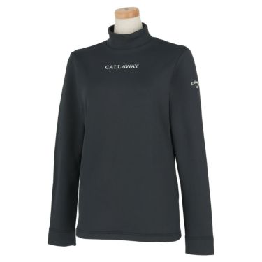 キャロウェイ Callaway　レディース スムース裏起毛 長袖 ハイネックシャツ C21233209　2021年モデル ブラック（1010）