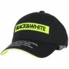 ブラック＆ホワイト Black＆White　ホワイトライン レディース ビッグロゴ メッシュ キャップ BLS8421 20 ブラック　2021年モデル ブラック（20）
