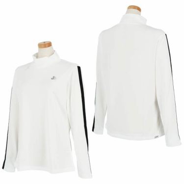 ブラック＆ホワイト Black＆White　レディース ラインストーンロゴ 袖ライン 長袖 ハイネックシャツ BLS9201XO　2021年モデル 詳細3