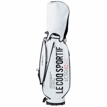 ルコック Le coq sportif　メンズ ロゴグラフィック 軽量 キャディバッグ QQBTJJ06 WH00 ホワイト　2022年モデル ホワイト（WH00）