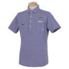 ピン PING　メンズ ロゴ刺繍 ポケット付き 半袖 共衿ポロシャツ 621-1160004　2021年モデル ブルー（110）