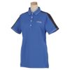 ピン PING　レディース 鹿の子 カラー切替 半袖 ポロシャツ 622-1160001　2021年モデル ブルー（111）