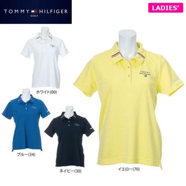 トミー ヒルフィガー ゴルフ　レディース フラッグジャガード 総柄 半袖 ポロシャツ THLA106　2021年モデル 詳細1