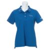 トミー ヒルフィガー ゴルフ　レディース フラッグジャガード 総柄 半袖 ポロシャツ THLA106　2021年モデル ブルー（34）