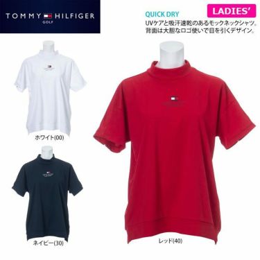 トミー ヒルフィガー ゴルフ　レディース バックプリント 半袖 モックネックシャツ THLA110　2021年モデル 詳細2
