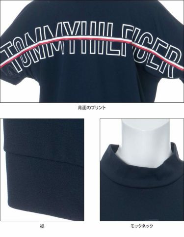 トミー ヒルフィガー ゴルフ　レディース バックプリント 半袖 モックネックシャツ THLA110　2021年モデル 詳細4