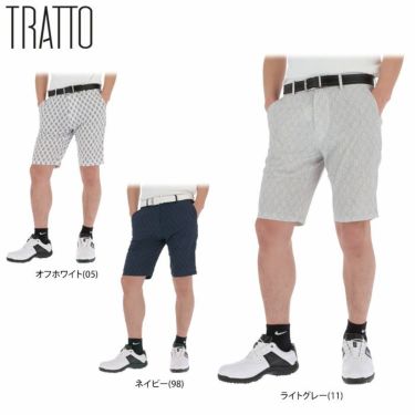 トラット TRATTO メンズ エスニック小紋柄 サッカー生地 ストレッチ