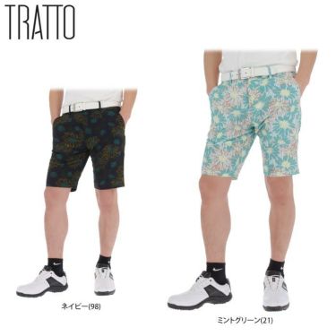 トラット TRATTO　メンズ フラワーストライプ柄 サッカー生地 ストレッチ ショートパンツ 31-7201444　2021年モデル 詳細1