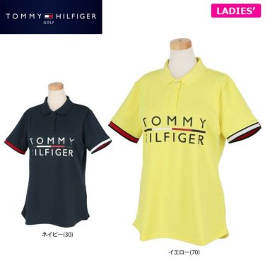 トミー ヒルフィガー ゴルフ　レディース フロントロゴプリント 半袖 ラウンドカット ポロシャツ THLA212　2022年モデル 詳細1